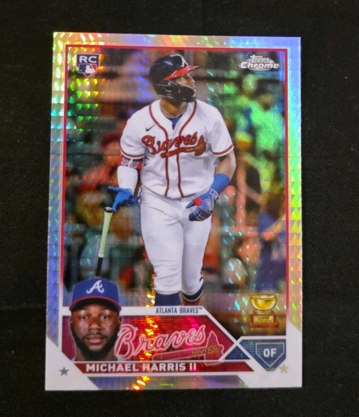 Michael Harris II 2023 Topps Chrome Baseball #79 Prism Refractors Atlanta Braves