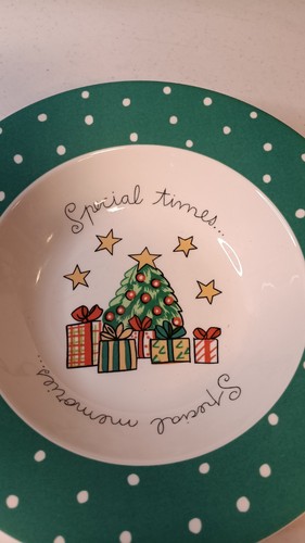 Cuenco para servir con borde Mikasa Christmas Wish "Tiempos especiales...Recuerdos especiales" - Imagen 2 de 5