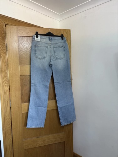 River Island High Rise Stove Pipe Straight Leg Jeans Farbe Light Denim Größe 10R - Bild 2 von 8