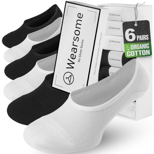No Show Socks Men & Women - Non Slip Short Socks Low Cut Ankle No See Invisib...