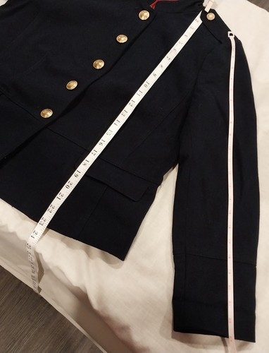 NWT Talbots Petites Navy Blazer with Gold Buttons Red Lining Size 14P - Picture 13 of 17