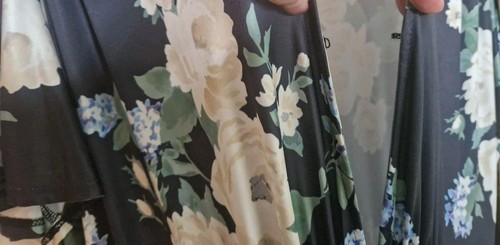 ASOS Tall Blue Floral Flutter Sleeve Maxi Dress 20 NWOT Wedding Cruise - Picture 8 of 13