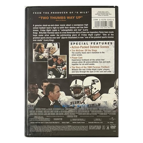 Friday Night Lights (DVD, 2004) Widescreen Edition - NEW SEALED - Picture 2 of 3