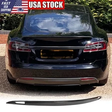 For Tesla Model S 2015-2023 REAL CARBON Rear Trunk Lid Cover Trim Tail Molding 