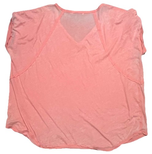 Mododoc Los Angeles Women’s Pink Sheer Short Sleeve Shirt Size XL - Picture 5 of 5
