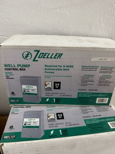 Zoeller 1010-2337 3/4 PS Tauchbrunnenpumpe Steuerbox N1 3-Draht Brandneu