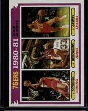 1981-82 Topps #59 Julius Erving / Caldwell Jones / Maurice Cheeks