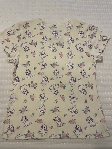 NWT Disney Aristocats Marie Girls Large Off-white T-shirt W/ Scallop Collar/bow - Picture 9 of 10