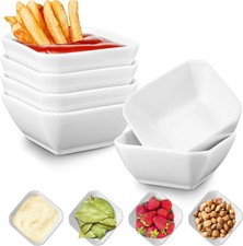 6 Pack Soy Sauce Dishes, 3 oz Ceramic Dipping Bowls, Pinch Bowls, Small
