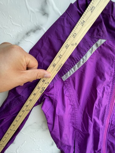 LL Bean Jacket Women Medium Purple Windbreaker Outdoor Hike Hooded Full Zip - Picture 5 of 16
