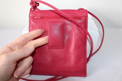 Tula Red Leather Sm all Crossbody Bag / Travel Wallet / Belt Bag - Picture 12 of 13