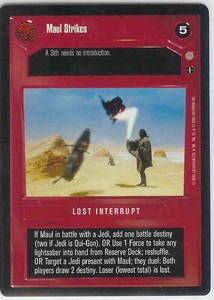 Star Wars CCG Coruscant Rare Mauls Sith Infiltrator
