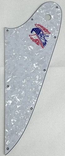 White Pearl 4-Ply For Fit Gibson Firebird Style Colour Logo Guitar Pickguard
