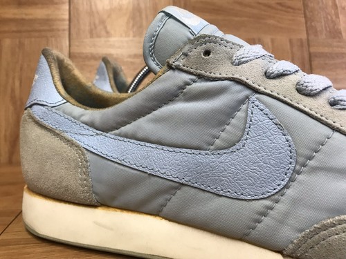 Vintage🔥 Nike Air Edge 1980'S Original Sneakers Canvas Suede Sz 9 Baby Blue - Picture 3 of 12