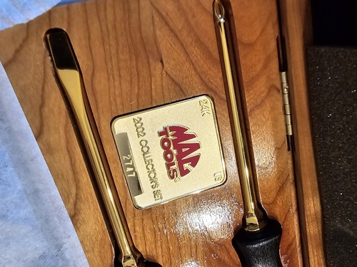 Mac Tools 24k Gold 2002 Limited Edition Schraubendreher 2er Set & Holzkiste Philips - Bild 4 von 8