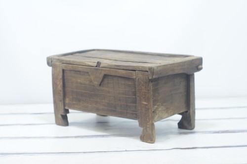 Antique 18th Century Primitive Shepherds Chest Hand Made Folk Art Wood Trunk - Picture 5 of 15