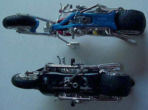 SPIDER-MAN Motorcycle HEAVY WINDS BLUE SPEED 2004 Series 3 Maisto Marvel Diecast - Picture 4 of 17