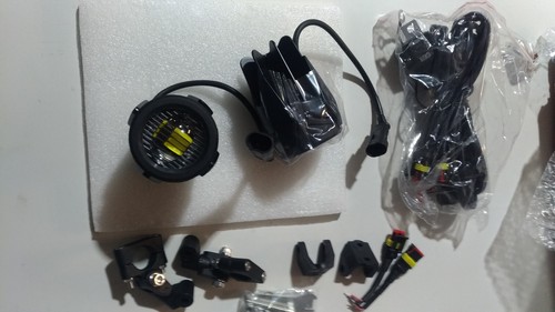 KIT 2 FARETTI LED PER MOTO ENDURO STRADALI O QUAD 12V CON CABLAGGIO - Foto 4 di 4