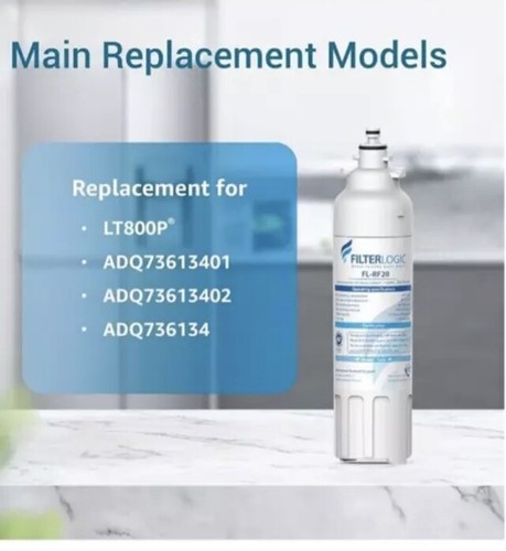 3x FilterLogic FL-RF20 Refrigerator Water Filter Replacement Cartridges - Picture 6 of 7