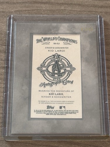 2024 Topps Allen & Ginter X Kid Laroi Mini auto incorniciata /50 - Foto 2 di 2