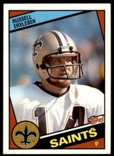 1984 Topps Russell Erxleben #301 New Orleans Saints PKb3Kr FREE SHIPPING