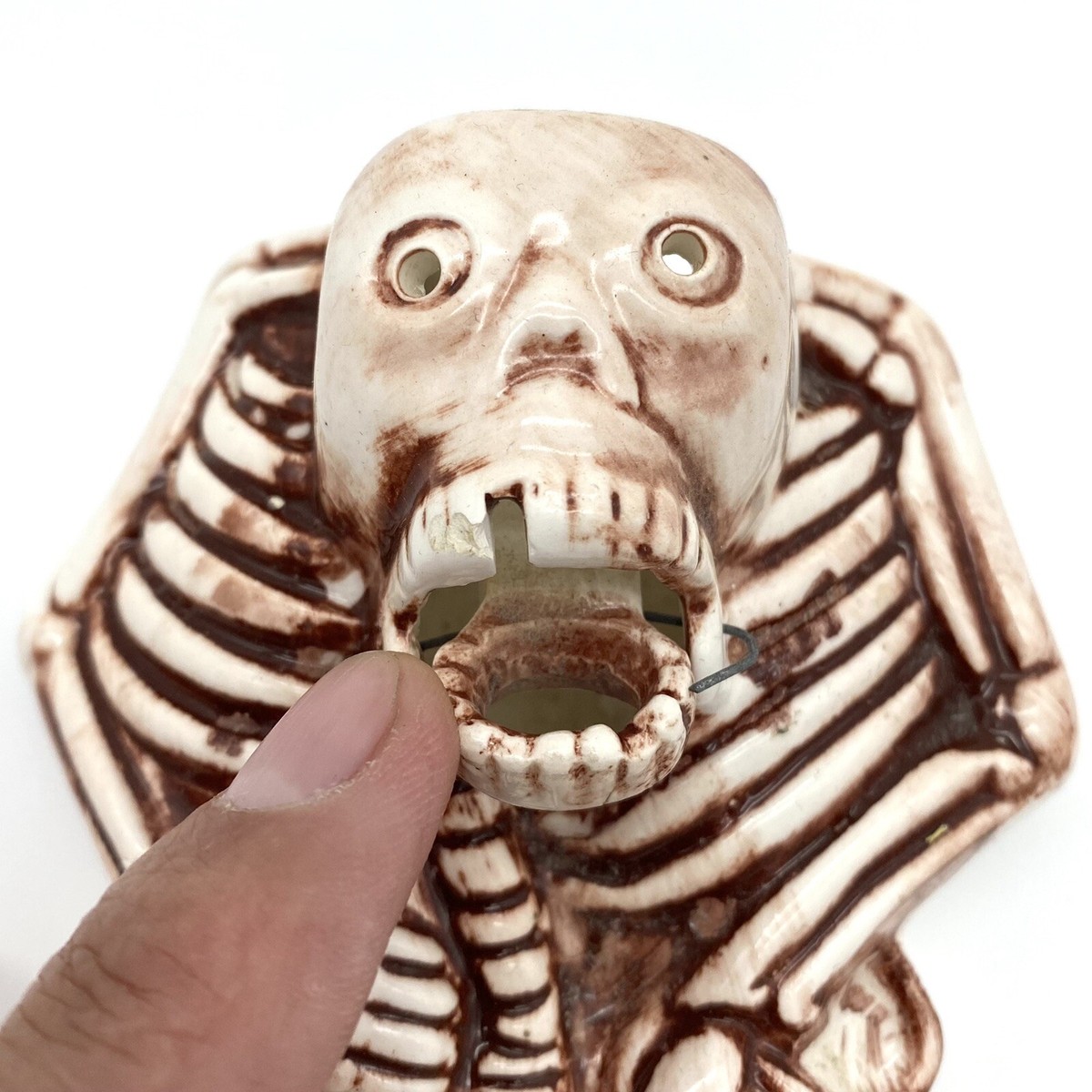 1950s スカル灰皿 陶器 ビンテージKEEP ON SMOKING Vintage Ceramic Ashtray Skull / Skeleton “Keep On Smoking