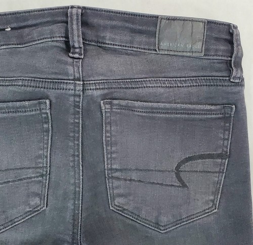 American Eagle Jeans Women's Hi-Rise Jegging AE Stretch Skinny Charcoal Size 2 - Picture 5 of 11