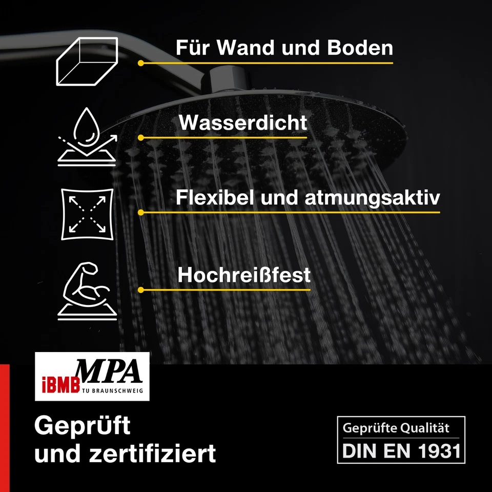 Abdichtung Set Dichtband Dichtbahn Innenecke Dichtset Bad Dusche Flüssigfolie  - Bild 2 von 4