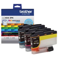 3PK GENUINE Brother LC404 Ink Cartridge for MFC-J1205W MFC-J1205W XL MFC-J1215W