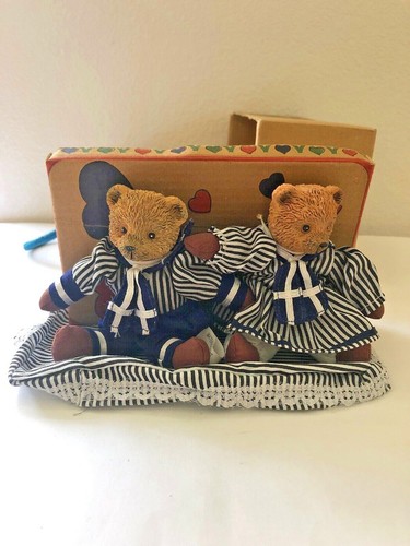 Bella Coeur Bears By Ross Collection Navy And White Stripes Figuren  - Bild 2 von 9