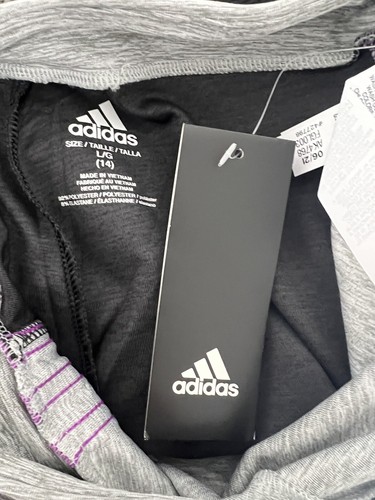 Adidas Girl's Colorblock Pull-On Stretch Skinny Active Leggings Size L - Picture 7 of 11