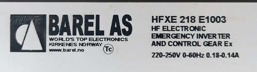 Barel AS HFXE 218 E1003 HF Electronic Inverter And Control Gear 13647 - Picture 2 of 7
