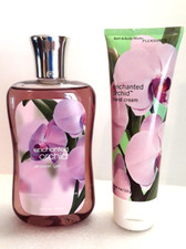 Bath & Body Works ENCHANTED ORCHID Shower Gel & Shea Butter Hand Cream SET Rare