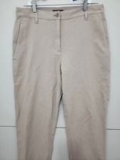 Eileen Fisher Pants Womens 8 Beige Chino Taper Organic Cotton Hemp Blend Texture