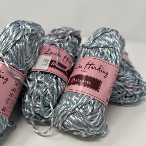 10 Louisa Harding MARIPOSA Yarn Shimmering Pink Blue Mint Green 690yds Worsted - Picture 5 of 10
