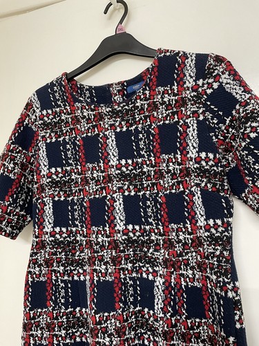 Cotton Traders Size 14 Red And Blue Checked Dress / Work/ Formal - Picture 2 of 8