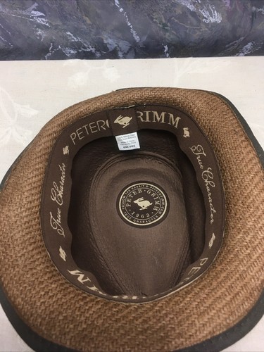 Peter Grimm Straw Fedora Light Brown(almond) Color One Size #ms - Picture 7 of 9