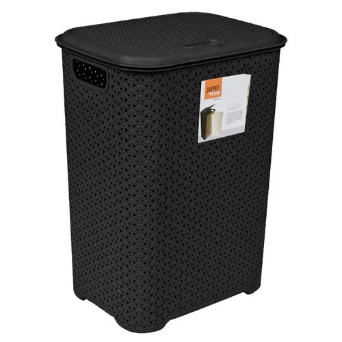 45L / 65L PLASTIC Laundry Basket with Lid Washing Clothes Storage Hamper Bin - Picture 24 of 183