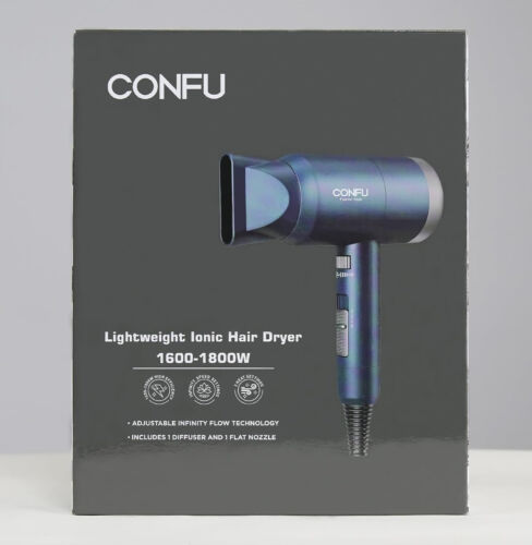 CONFU Secador De Pelo Iónico De Litio, 1800 W, Ligero, Con Boquilla - Imagen 2 de 11