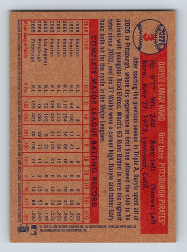 Tarjetas base Topps Heritage 2006 #1-485 completa tu conjunto****** Tú eliges***** - Imagen 3 de 479