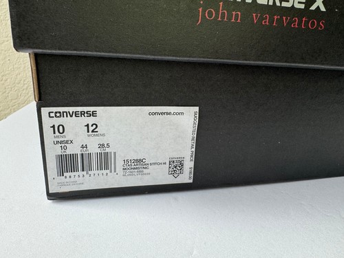 Converse x John Varvatos Gray Leather Stitch High Top Men 151288C (US 10) - Picture 8 of 9