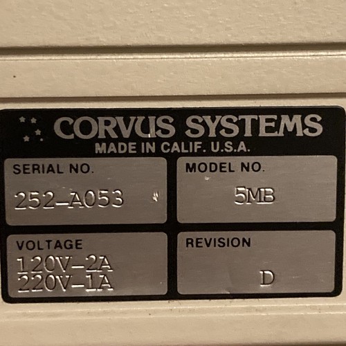 Vintage Corvus Systems Hard Drive *UNTESTED* 5 MB - Afbeelding 12 van 14