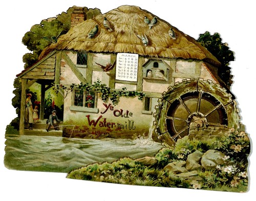 YE OLDE WATER MILL mechanical CALENDAR FOR 1900, Tuck 3380 - Picture 1 of 3