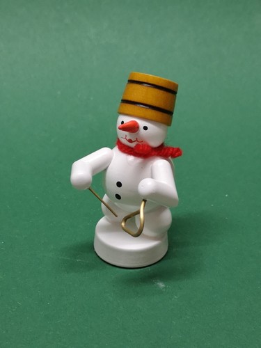 Muñeco de nieve esférico muñeco de nieve Zenker Seiffen Erzgebirge músico NUEVO sin caja - Imagen 12 de 35