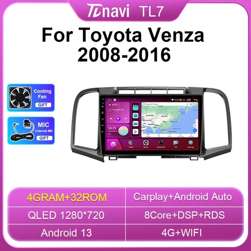 For Toyota Venza 2008-2016 Android Car Radio CarPlay GPS Multimedia Video Player - Picture 10 of 32