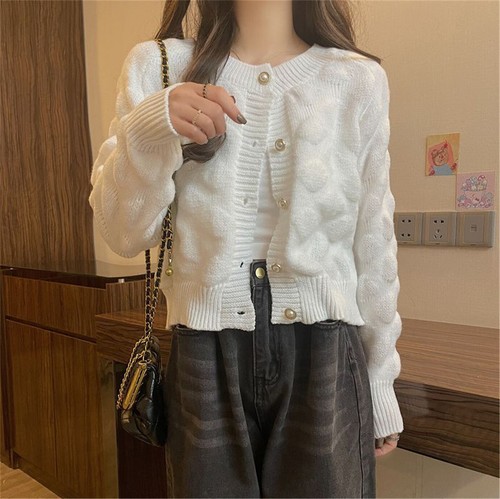 Women's Long Sleeve Knit Knitwear Cardigan Sweaters Loose Single Breasted Spring - Bild 12 von 23