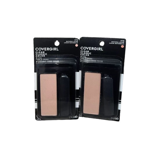Covergirl Clean Classic Color Blush #570 Natural Glow New Lot of 2 Makeup Cheeks