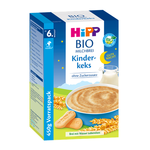 2x 450g Hipp Bio Milchbrei Gute Nacht Kinderkeks ohne Zuckerzusatz 10 Portionen - Bild 4 von 4