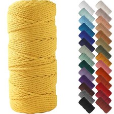 3mm x 109yards Yellowish Brown Macrame Cord Cotton Craft Rope Wall Hanging