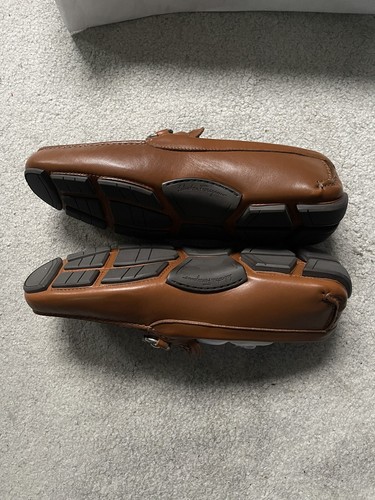 NEU SALVATORE FERRAGAMO PARIGI BRAUN GEWEBT GANCINI MOKASSINS FAHRERSCHUHE 8EEE - Bild 4 von 6